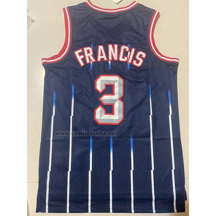 Camiseta Houston Rockets Steve Francis NO 3 Mitchell & Ness 1999-00 Azul
